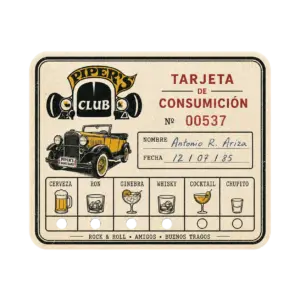 tarjeta consumicion